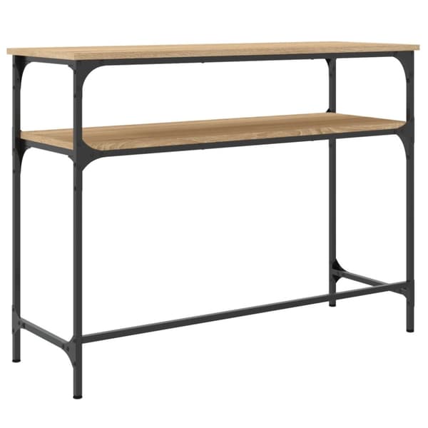 konsolbord 100x35,5x75 cm konstrueret træ sonoma-eg
