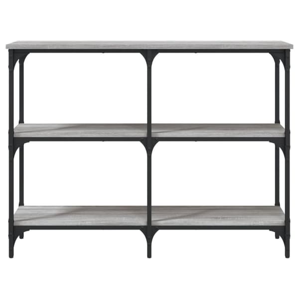 konsolbord 100x29x75 cm konstrueret træ grå sonoma-eg