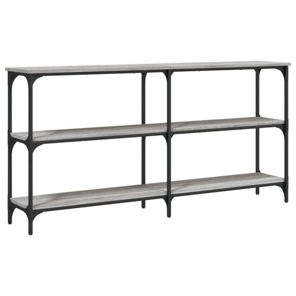 konsolbord 150x29x75 cm konstrueret træ grå sonoma-eg