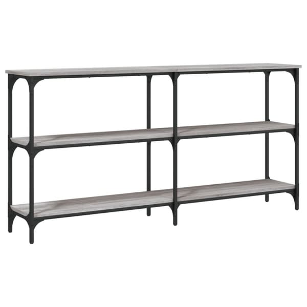 konsolbord 150x29x75 cm konstrueret træ grå sonoma-eg