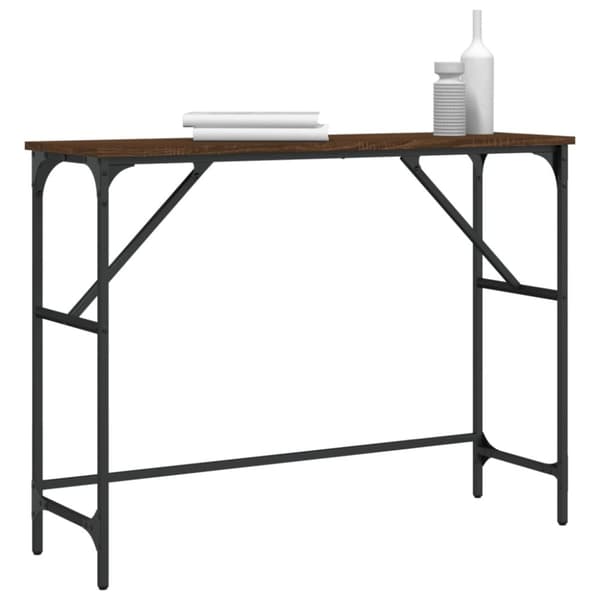 Konsolipöytä ruskea tammi 100x32x75 cm tekninen puu