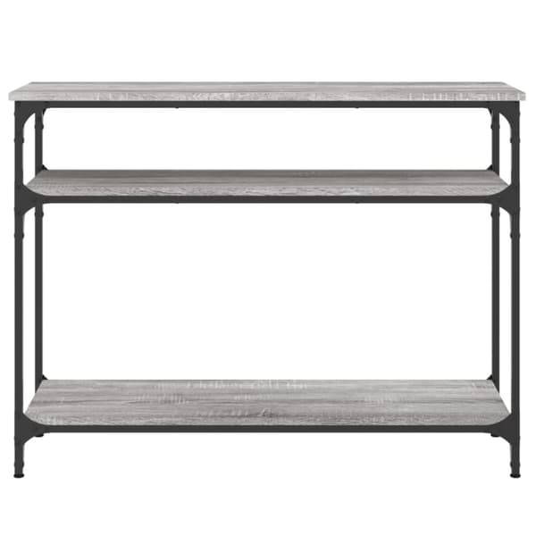konsolbord 100x29x75 cm konstrueret træ grå sonoma-eg