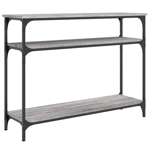 konsolbord 100x29x75 cm konstrueret træ grå sonoma-eg