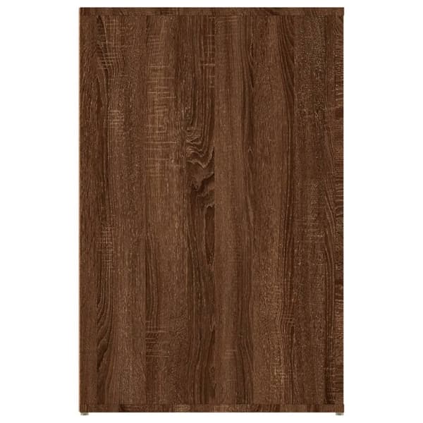 skrivebord 100x49x75 cm konstrueret træ brun egetræsfarve