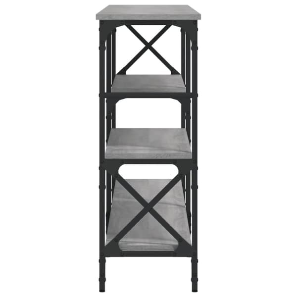 konsolbord 180x29x76,5 cm konstrueret træ grå sonoma-eg
