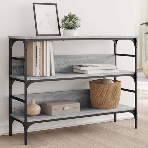 Konsolipöytä harmaa Sonoma 100x32x75 cm tekninen puu