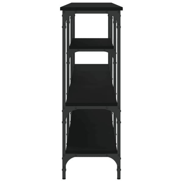 konsolbord 160x29x80 cm konstrueret træ sort