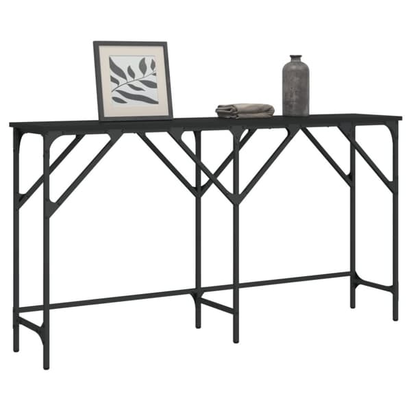 Konsolbord svart 140x29x75 cm konstruerat trä