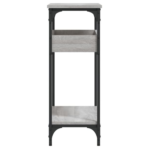 Konsolipöytä hyllyllä harmaa Sonoma 75x29x75 cm tekninen puu
