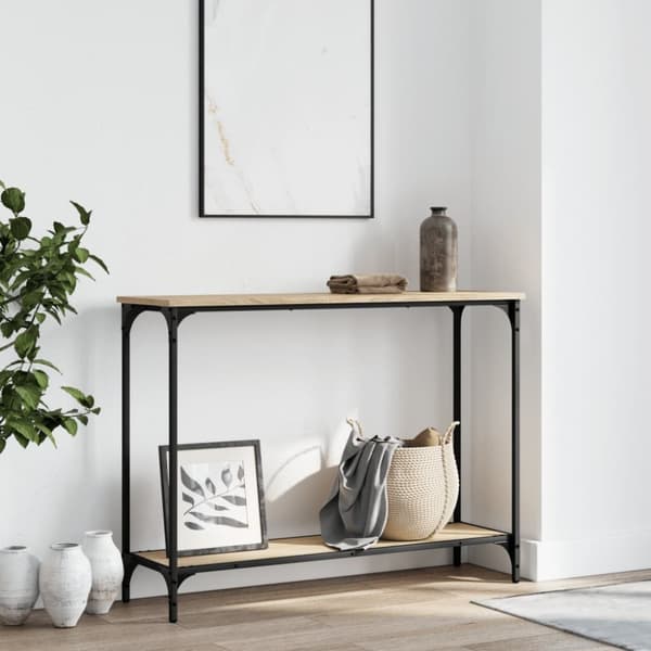 Konsolipöytä Sonoma-tammi 101x30,5x75 cm tekninen puu