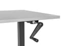 Pikkukuva 5 / 7: Työpöytä harmaa/musta 120 x 72 cm lastulevy teräs runko säädettävä pöytätaso kampi moderni