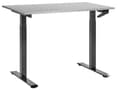 Pikkukuva 1 / 7: Työpöytä harmaa/musta 120 x 72 cm lastulevy teräs runko säädettävä pöytätaso kampi moderni