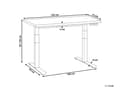 Miniatyrbilde 3 av 8: Elektrisk justerbart skrivebord Hvit bordplate Svart stålramme 120 x 72 cm Sitt- og ståbord Kvadratisk fot Moderne design