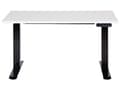 Miniatyrbilde 4 av 8: Elektrisk justerbart skrivebord Hvit bordplate Svart stålramme 120 x 72 cm Sitt- og ståbord Kvadratisk fot Moderne design