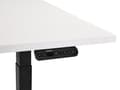 Miniatyrbilde 5 av 8: Elektrisk justerbart skrivebord Hvit bordplate Svart stålramme 120 x 72 cm Sitt- og ståbord Kvadratisk fot Moderne design