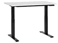 Miniatyrbilde 1 av 8: Elektrisk justerbart skrivebord Hvit bordplate Svart stålramme 120 x 72 cm Sitt- og ståbord Kvadratisk fot Moderne design