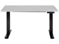Miniatyrbilde 4 av 8: Elektrisk justerbart skrivebord Grå bordplate Svart stålramme 120 x 72 cm Sitt- og ståbord Kvadratiske føtter Moderne design