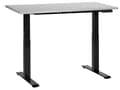Miniatyrbilde 1 av 8: Elektrisk justerbart skrivebord Grå bordplate Svart stålramme 120 x 72 cm Sitt- og ståbord Kvadratiske føtter Moderne design