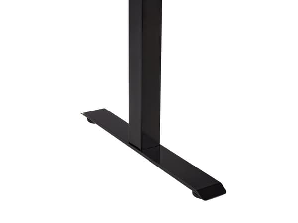 Elektrisk justerbart skrivebord Mørk trebordplate Svart stålramme 180 x 80 cm Sitt og stå-firkantfot Moderne design