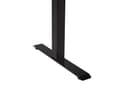 Miniatyrbilde 6 av 7: Manuelt justerbart skrivebord Mørk trebordplate Svart stålramme 160 x 72 cm Sitt- og ståbord Kvadratiske føtter Moderne design Kontor
