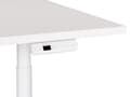 Miniatyrbilde 5 av 8: Elektrisk justerbart skrivebord Hvit bordplate Hvit stålramme 120 x 72 cm Sitt og stå Rund fot Moderne design