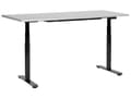 Miniatyrbilde 2 av 7: Elektrisk justerbart skrivebord Grå bordplate Svart stålramme 160 x 72 cm Sitt og stå Runde føtter Moderne design