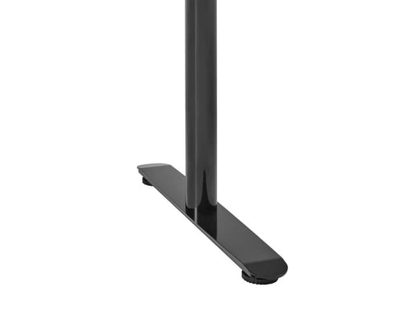 Elektrisk justerbart skrivebord Svart bordplate Svart stålramme 120 x 72 cm Sitt- og ståbord Runde føtter Moderne design