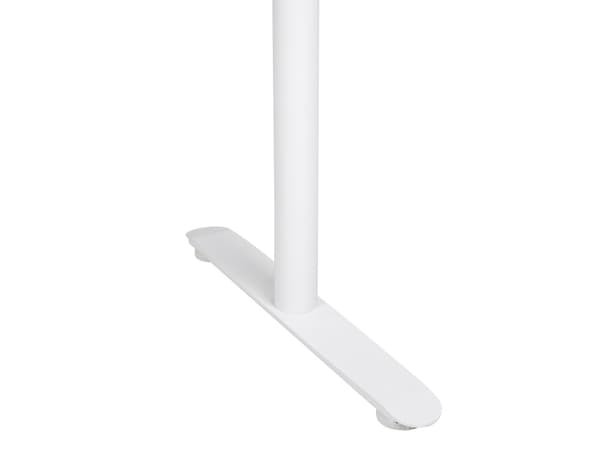 Elektrisk justerbart skrivebord Hvit bordplate Hvit stålramme 180 x 80 cm Sitte- og ståbord Runde føtter Moderne design