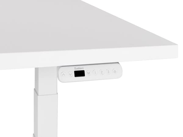 Työpöytä valkoinen 180 x 80 cm lastulevy teräs runko sähkösäädettävä muistitoiminto moderni tyyli