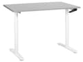 Miniatyrbillede 1 af 7: Hæve Sænkebord Hvid Grå 120 x 70 cm Ergonomisk Kontorbord Manuel Skrivebord til Hjemmekontor Værelse Moderne Computerbord med Håndsving