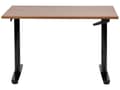 Miniatyrbillede 4 af 7: Hæve Sænkebord Sort Træ 120 x 70 cm Ergonomisk Kontorbord Manuel Skrivebord til Hjemmekontor Værelse Moderne Computerbord med Håndsving