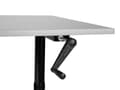 Miniatyrbillede 5 af 7: Hæve Sænkebord Sort Grå 160 x 70 cm Ergonomisk Kontorbord Manuel Skrivebord til Hjemmekontor Værelse Moderne Computerbord med Håndsving