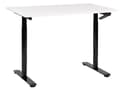 Miniatyrbillede 1 af 7: Hæve Sænkebord Hvid Sort 120 x 70 cm Ergonomisk Kontorbord Manuel Skrivebord til Hjemmekontor Værelse Moderne Computerbord med Håndsving