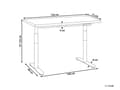 Miniatyrbillede 3 af 8: Hæve Sænkebord Elektrisk Sort Grå 120 x 70 cm Ergonomisk Kontorbord El Skrivebord til Hjemmekontor Værelse Moderne Computerbord med Håndsving