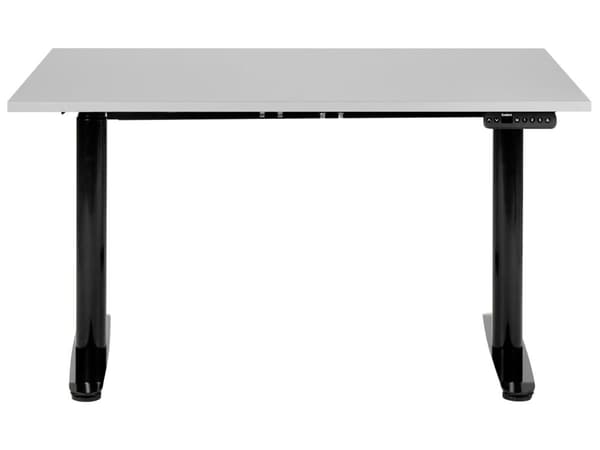 Hæve Sænkebord Elektrisk Sort Grå 120 x 70 cm Ergonomisk Kontorbord El Skrivebord til Hjemmekontor Værelse Moderne Computerbord med Håndsving