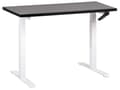 Miniatyrbillede 2 af 7: Hæve Sænkebord Hvidt Træ og Stål Stel 130 x 72 cm Lille Ergonomisk Justerbar Manuel Skrivebord til Hjemmet Kontor Værelse Moderne Design