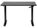 Miniatyrbild 4 av 7: Manuellt justerbart skrivbord Svart bordsskiva Svart stålram 120 x 72 cm Sitt och stå Runda fötter Modern design Kontor