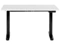 Miniatyrbild 4 av 8: Elektriskt justerbart skrivbord Vit bordsskiva Svart stålram 120 x 72 cm Sitt- och ståbord Runda fötter Modern design