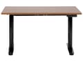 Miniatyrbild 4 av 8: Elektriskt justerbart skrivbord Mörk träskiva Svart stålram 120 x 72 cm Sitt- och ståbord Runda fötter Modern design