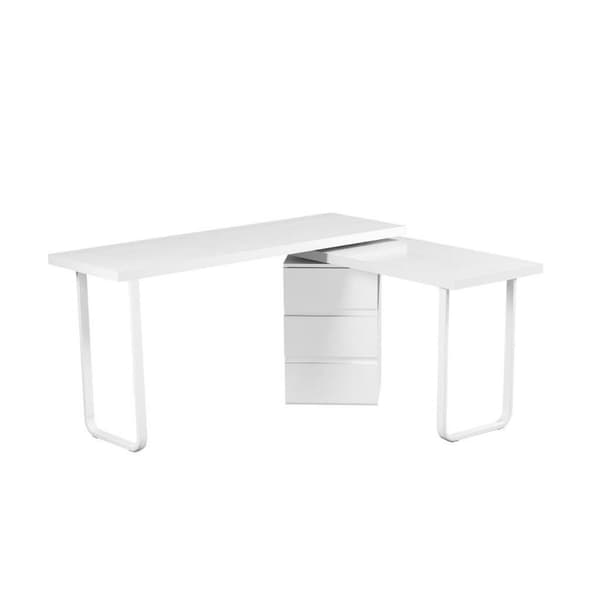 Skrivbord DKD Home Decor 150 x 120 x 75 cm Naturell Metall Vit Trä MDF