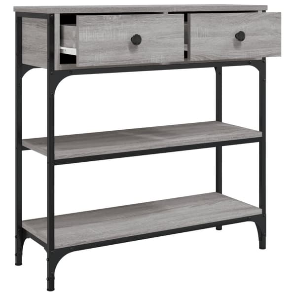 konsolbord 72,5x25x75 cm konstrueret træ grå sonoma-eg