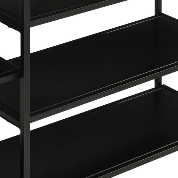 konsolbord 110x30x75 cm massivt ru mangotræ og jern