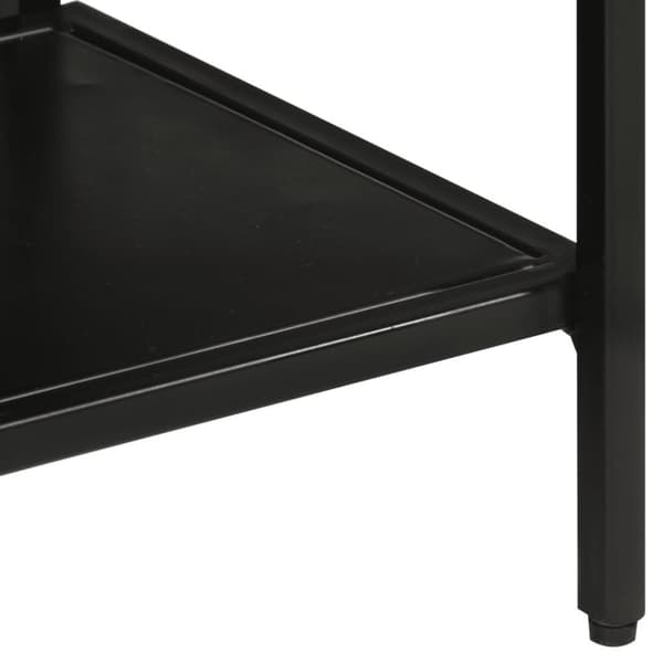 konsolbord 110x30x75 cm massivt ru mangotræ og jern