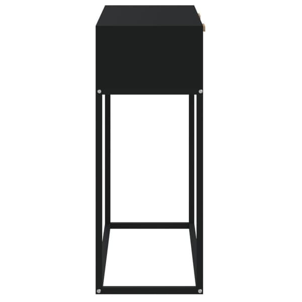 konsolbord 80x30x75 cm konstrueret træ og jern sort