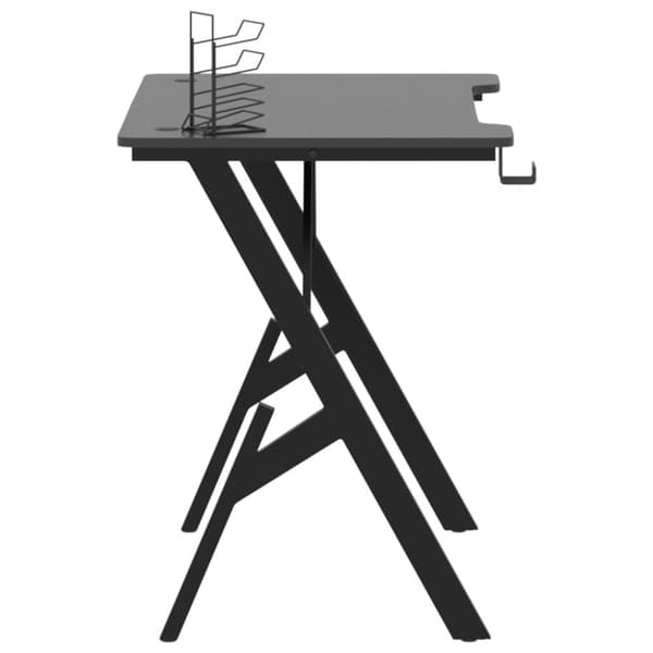 gamerbord 90x60x75 cm Y-formede ben sort