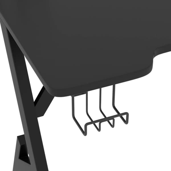 gamerbord 90x60x75 cm Y-formede ben sort