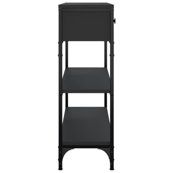 konsolbord 72,5x25x75 cm konstrueret træ sort