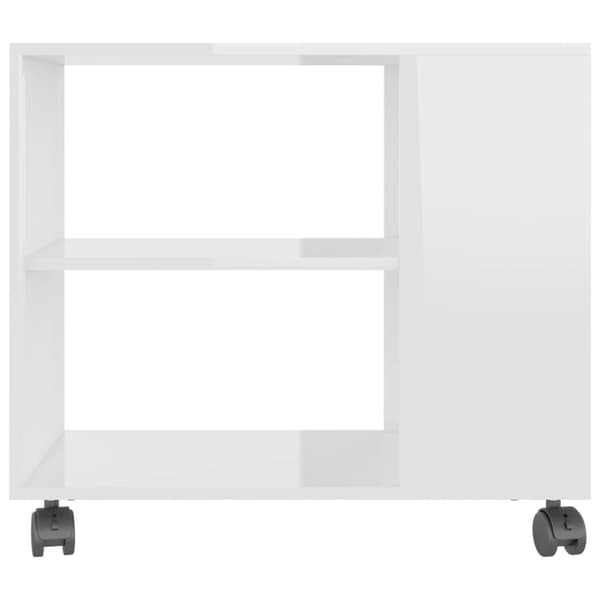 sidebord 70x35x55 cm konstrueret træ hvid højglans
