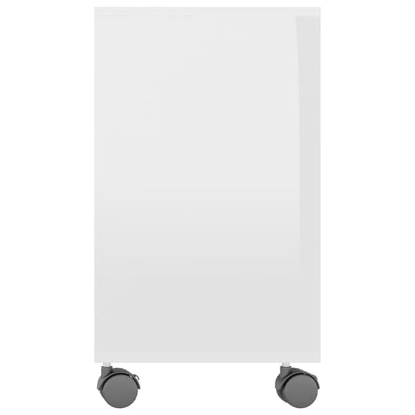 sidebord 70x35x55 cm konstrueret træ hvid højglans