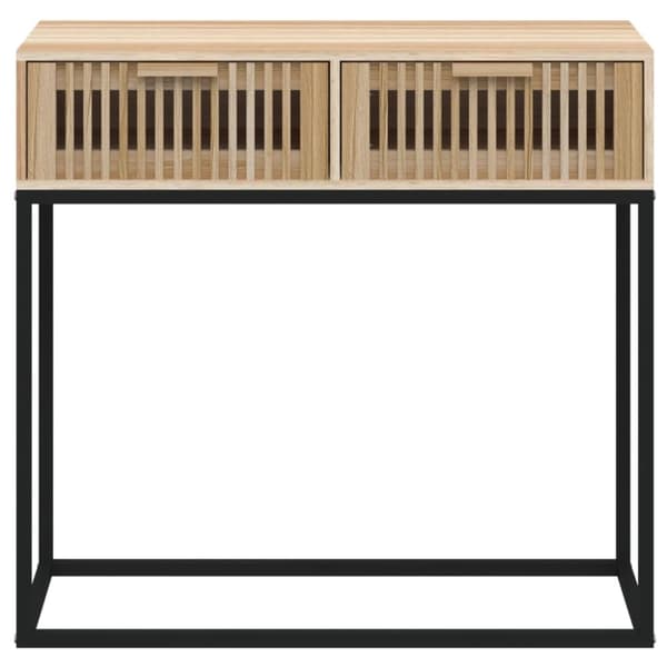 konsolbord 80x30x75 cm konstrueret træ og jern